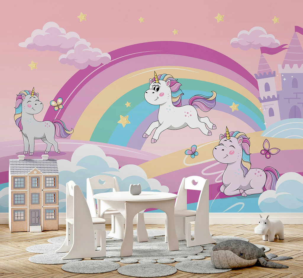 Unicorns and rainbow castle — interior 1