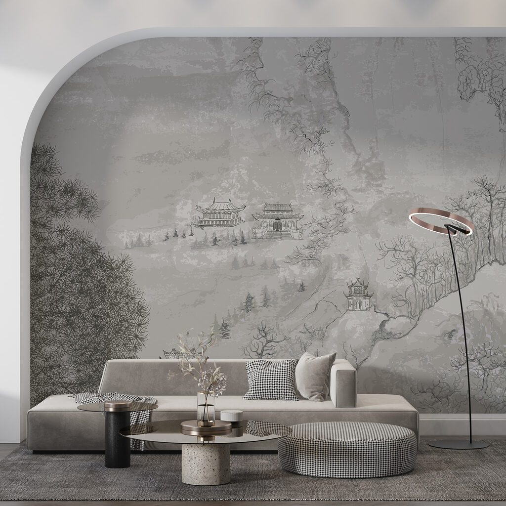 Misty pagoda landscape — interior 5