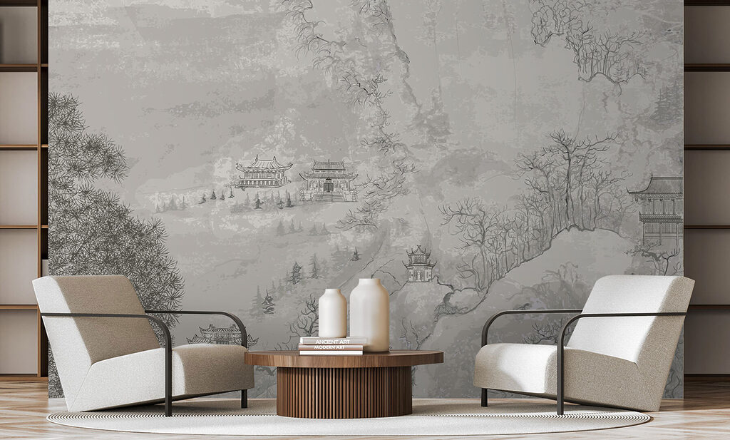 Misty pagoda landscape — interior 3