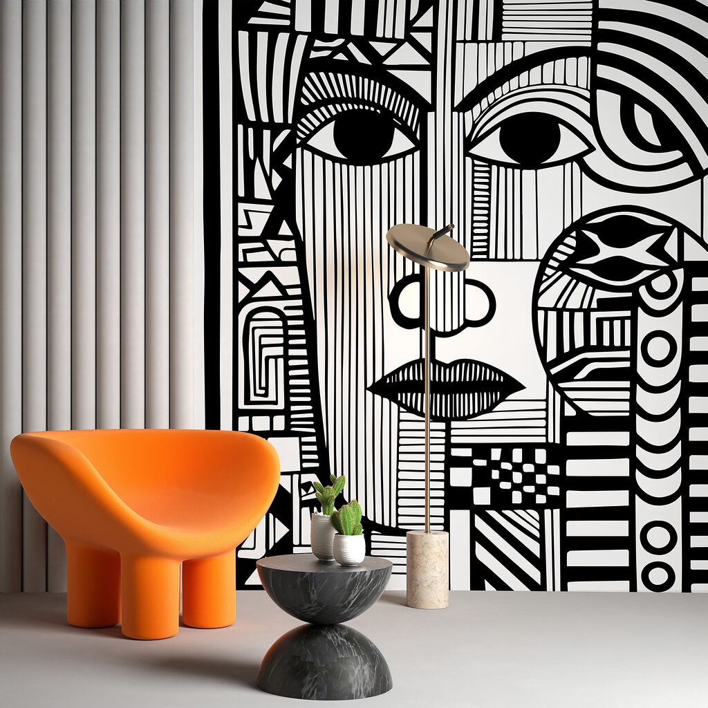 Face made of lines — interior 3