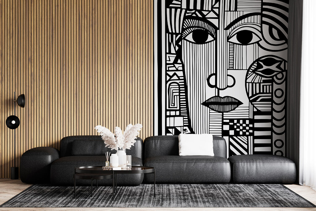 Face made of lines — interior 4