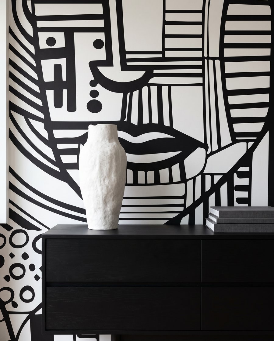 Face in Lines — detail