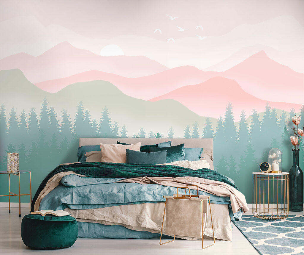 Mountains above pines — interior 1