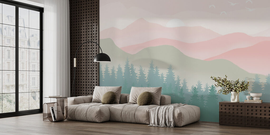 Mountains above pines — interior 2