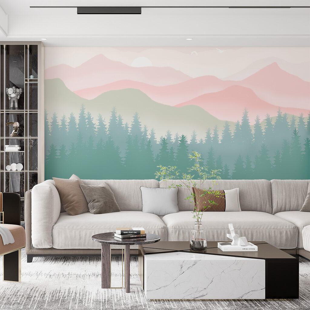 Mountains above pines — interior 6