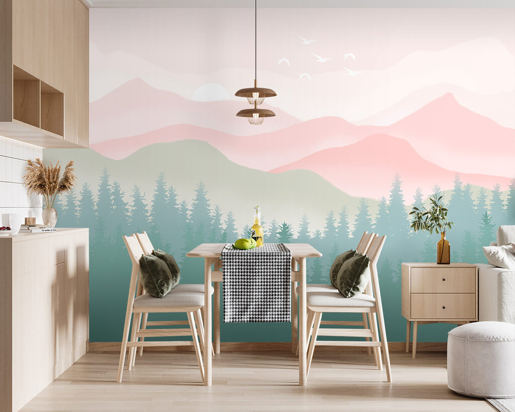Mountains above pines — interior 3
