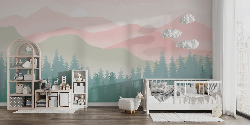 Mountains above pines — interior 4