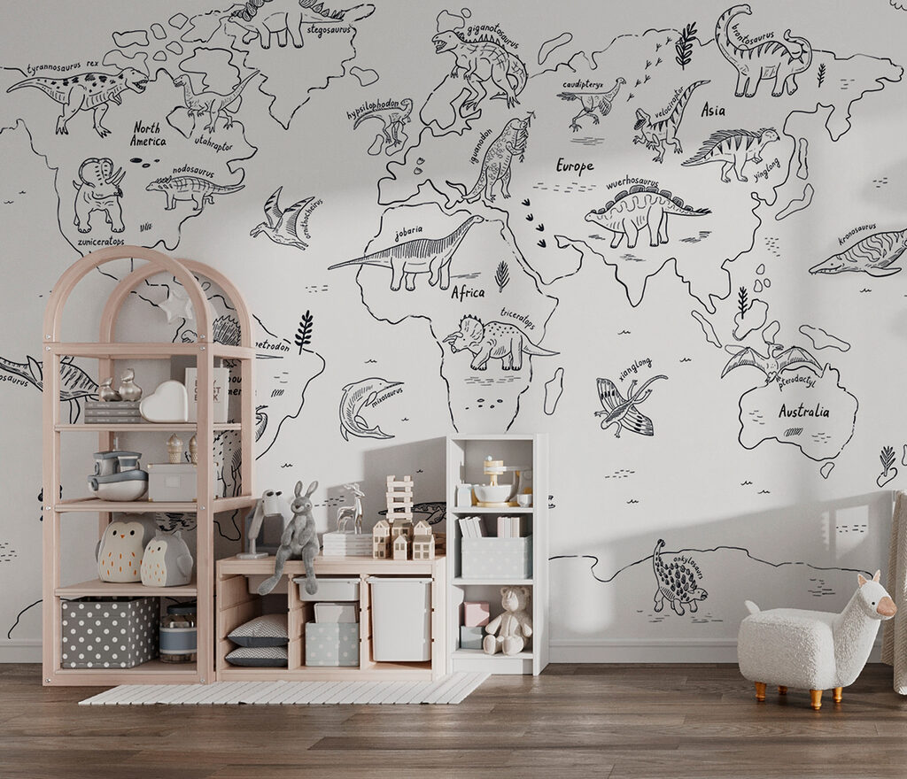Map of animal outlines — interior 1