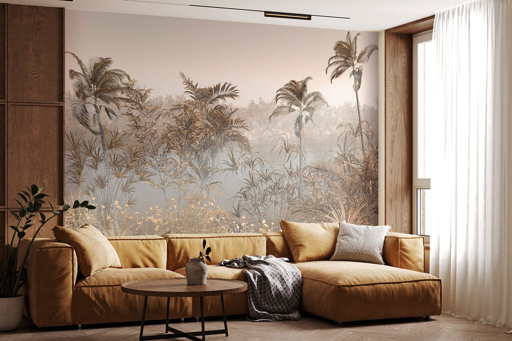 Palms in warm haze — interior 4