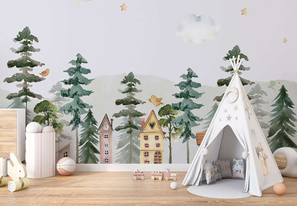 Village Under Stars in an interior