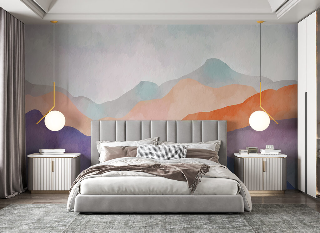 Purple mountains, orange horizon — interior 2