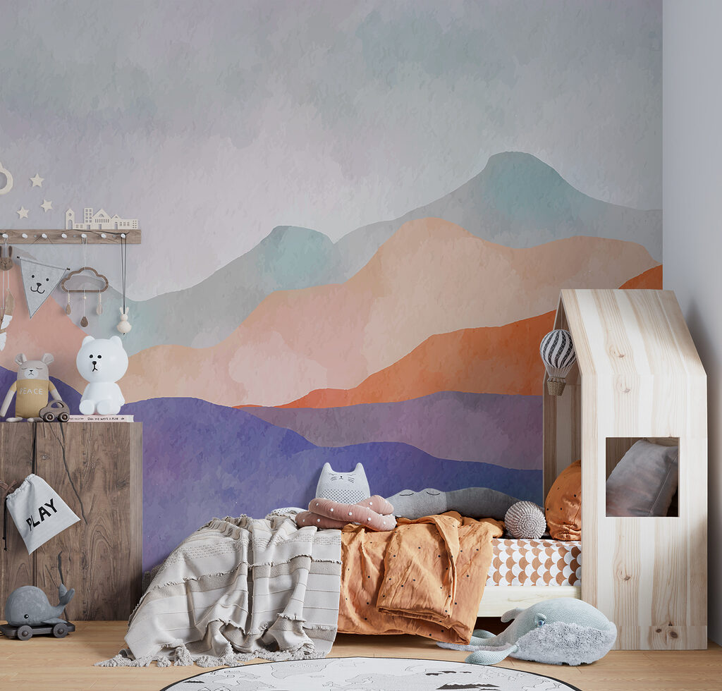 Purple mountains, orange horizon — interior 4