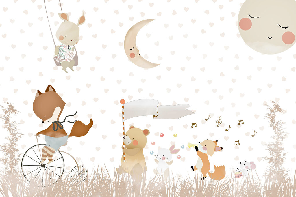 Animals under the moon — full design