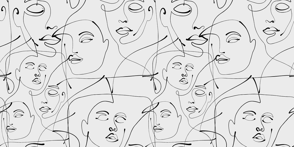 Faces in One Line — full design
