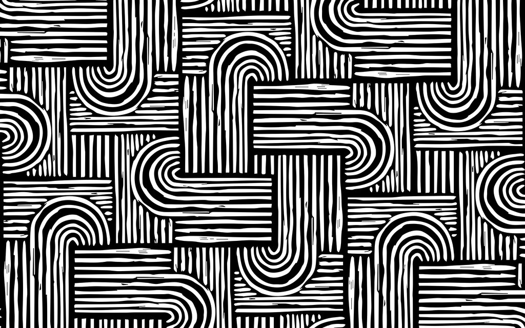 Fine curved lines — full design