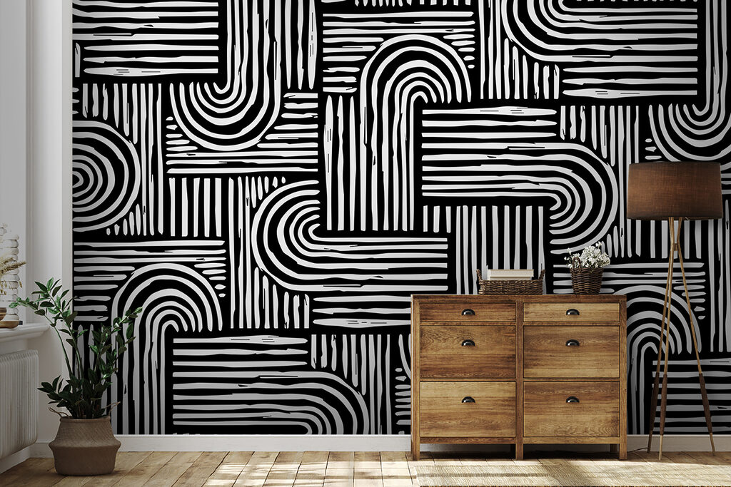 Fine curved lines — interior 2