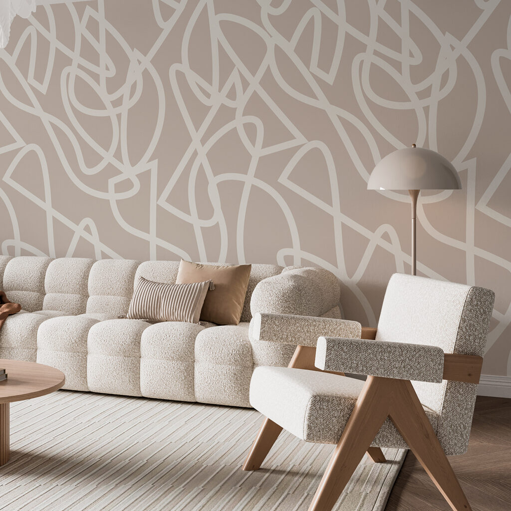 White curling lines — interior 1