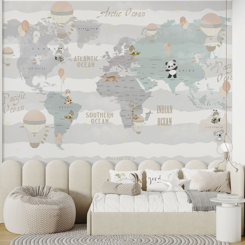 Pastel world map — interior 2