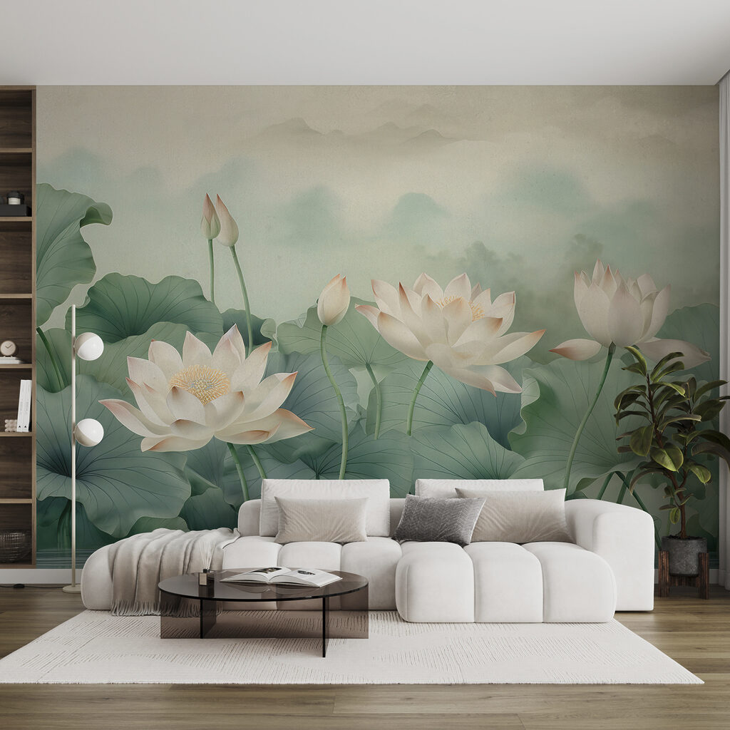 Cream lotus flowers — interior 2