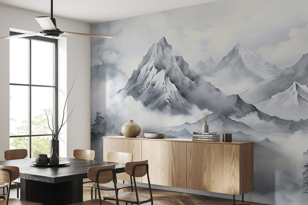 Mountains in grey mist — interior 3