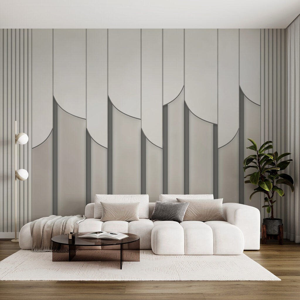 Curved cream ridges — interior 1