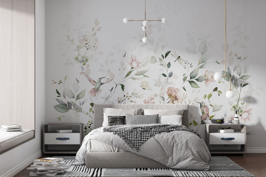 Pale pink flower sprigs — interior 1