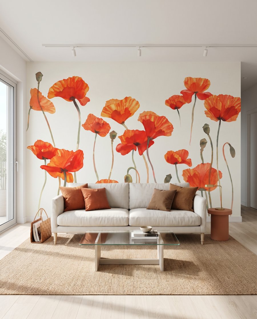Poppies Standing Tall in an interior