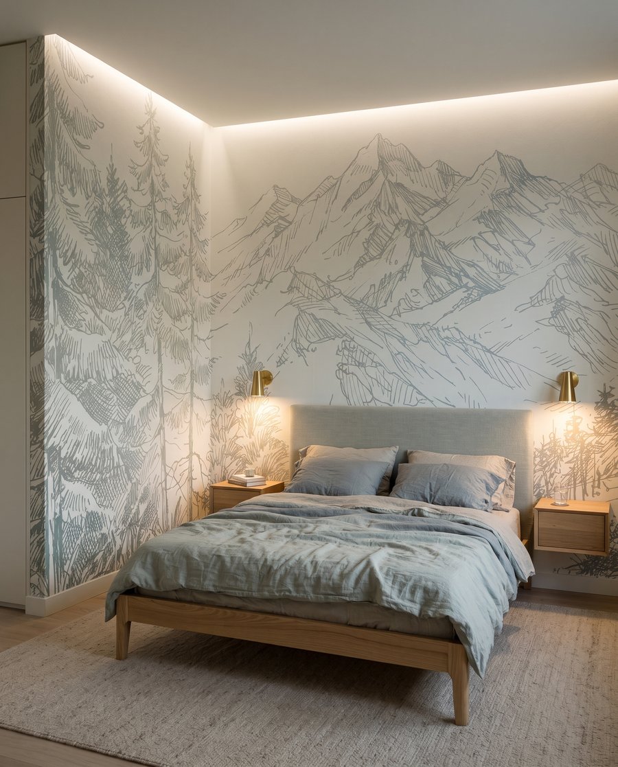 Lake in fine lines — interior 2