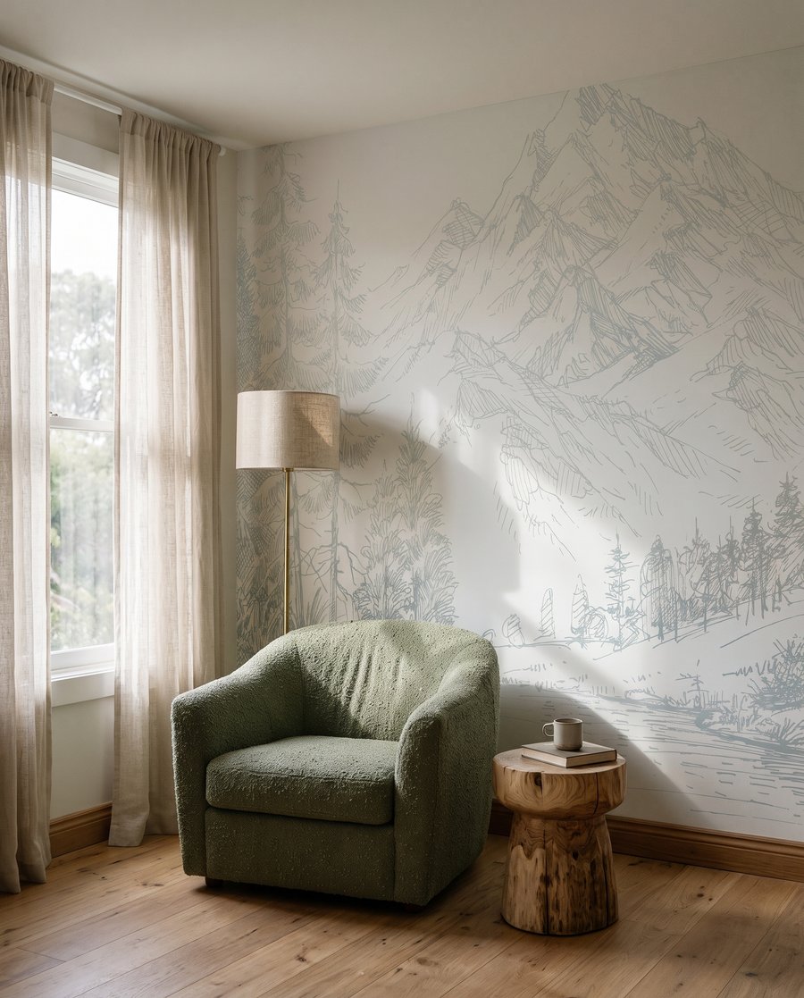 Lake in fine lines — interior 3
