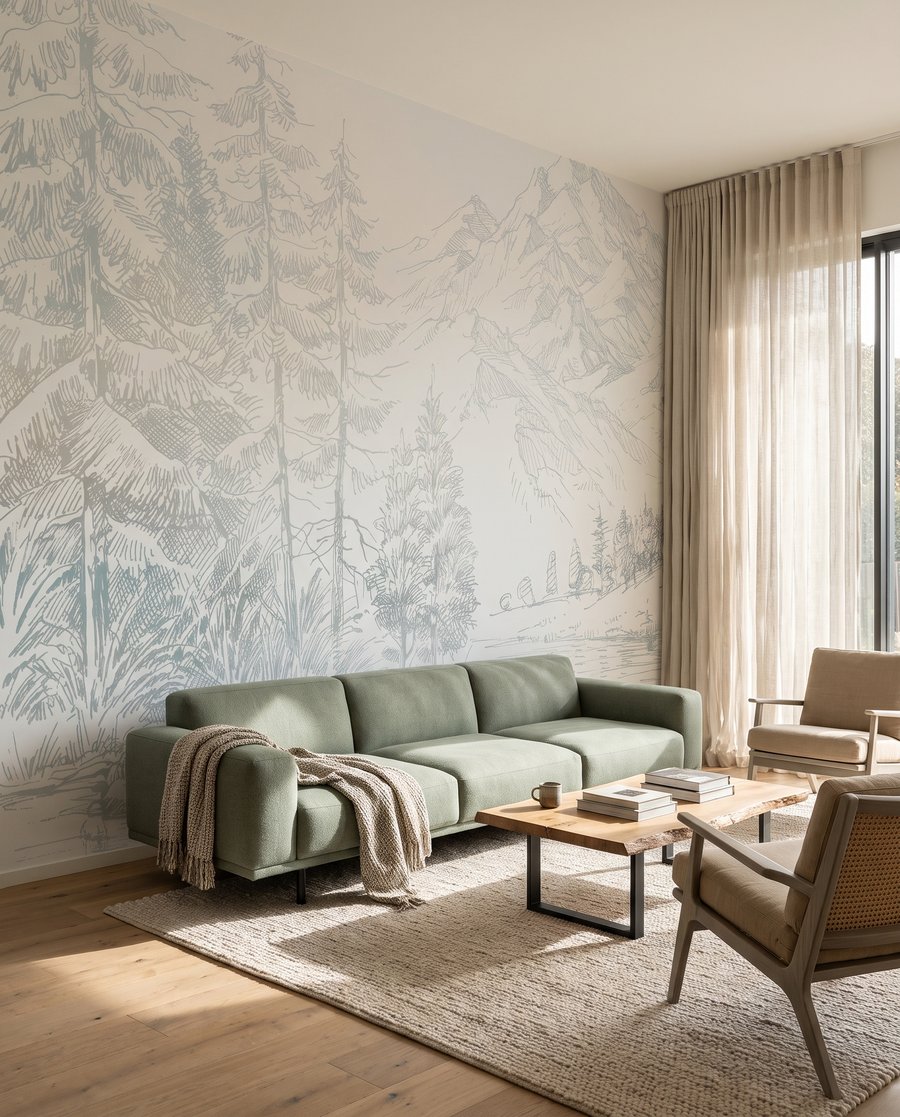 Lake in fine lines — interior 4