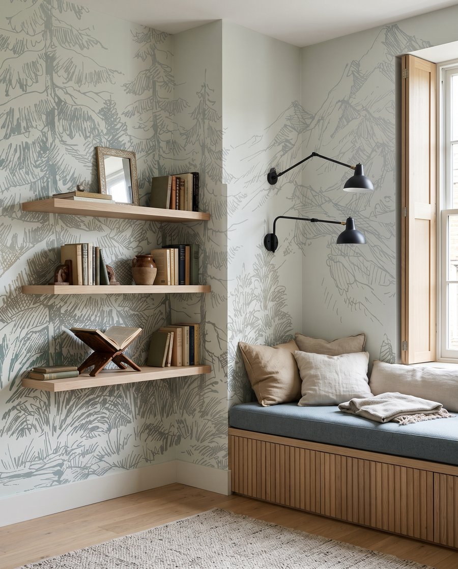 Lake in fine lines — interior 1
