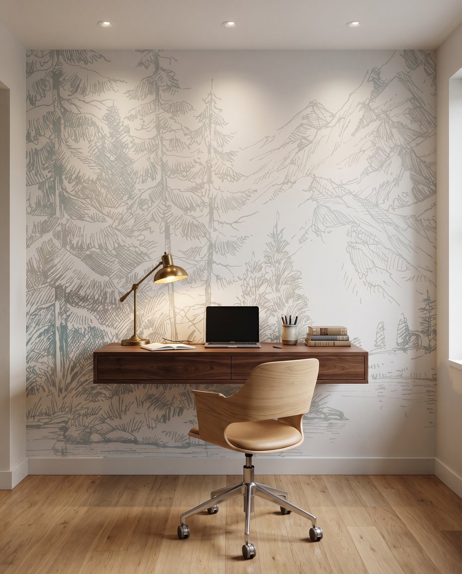 Lake in fine lines — interior 8
