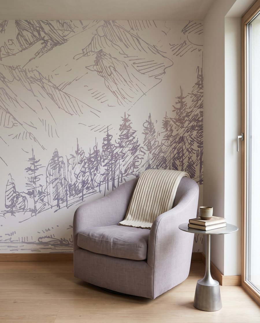 Woodland River Sketch — interior 3