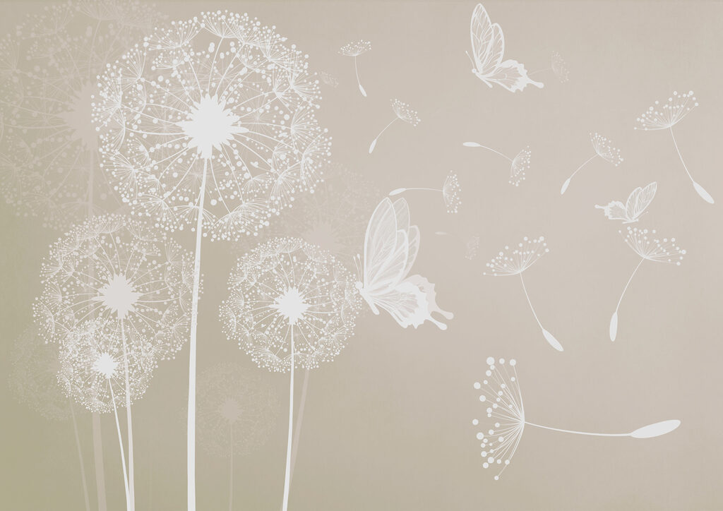 Butterflies and dandelions — full design