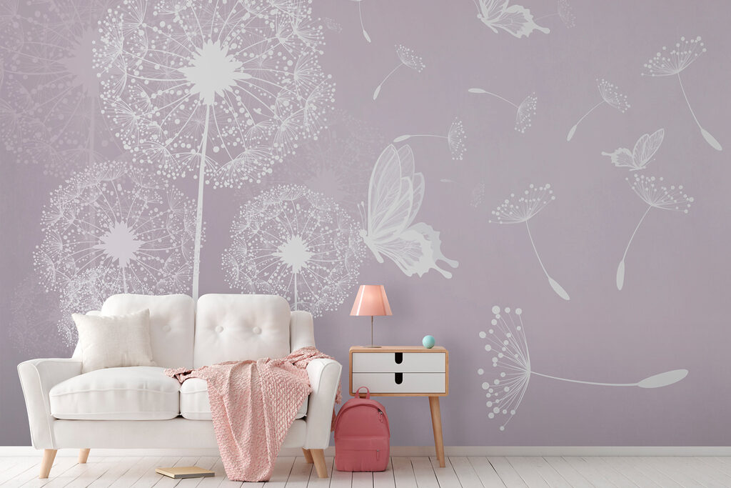 Dandelions and Butterflies in an interior