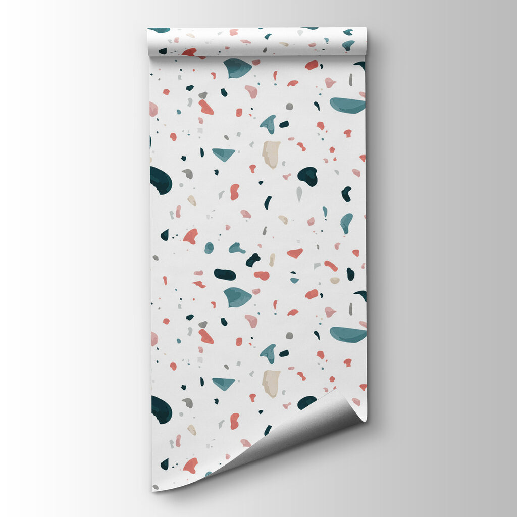 Colour flecks on white — product view