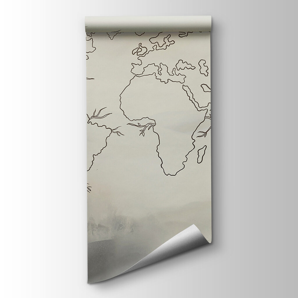 World map in mist — product view