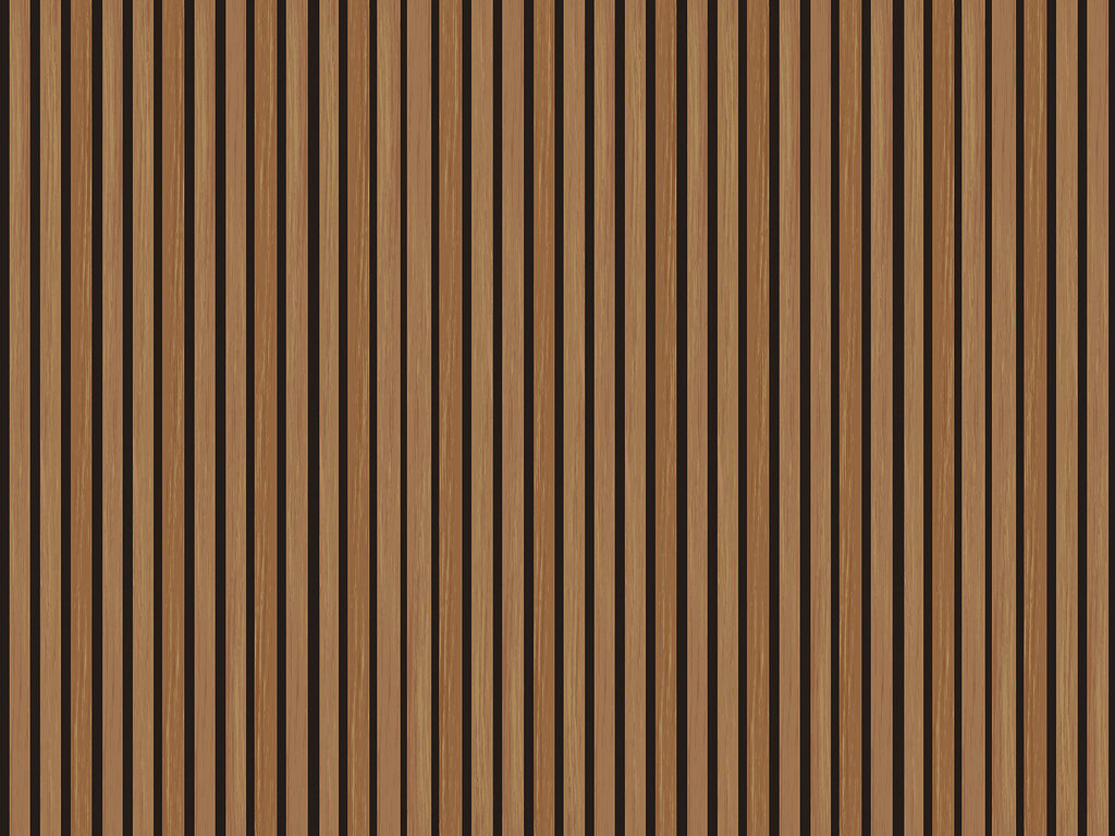 Honey-brown slats — full design
