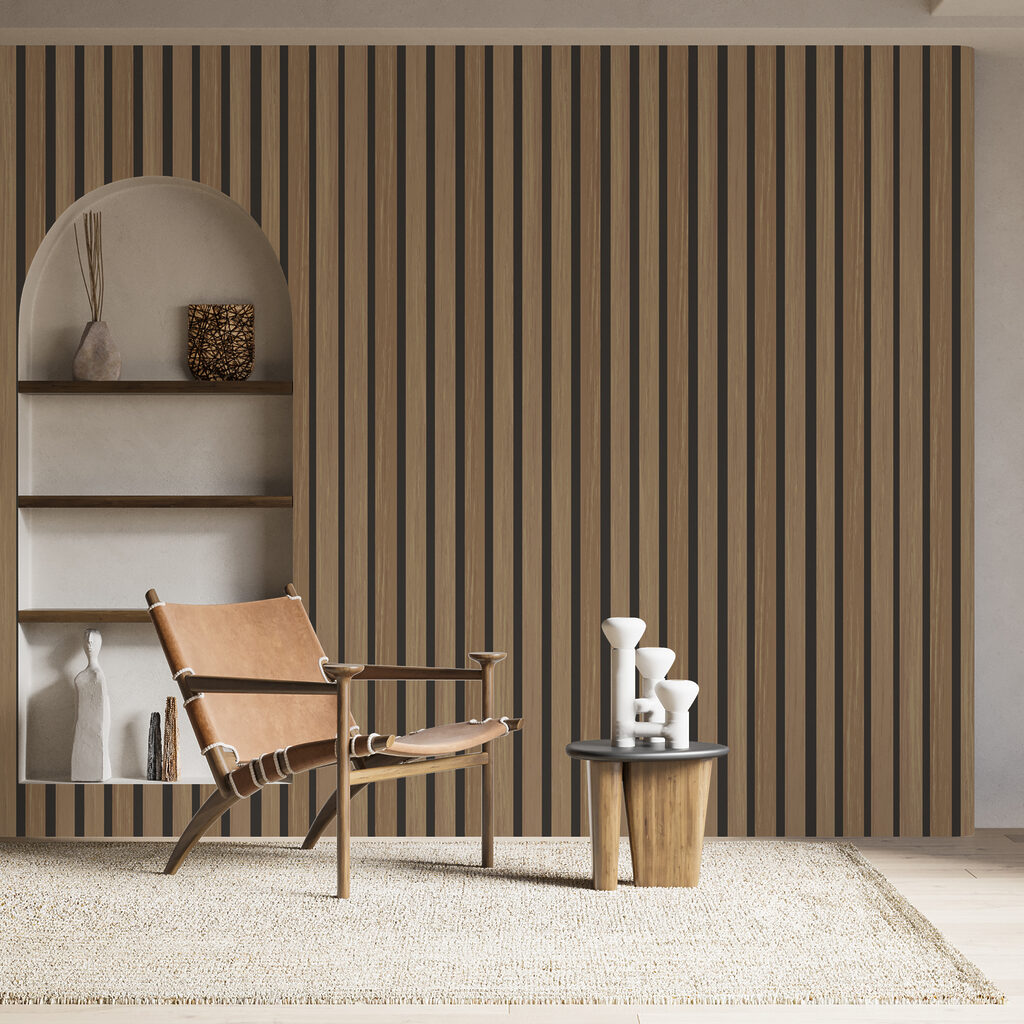 Honey-brown slats — interior 1