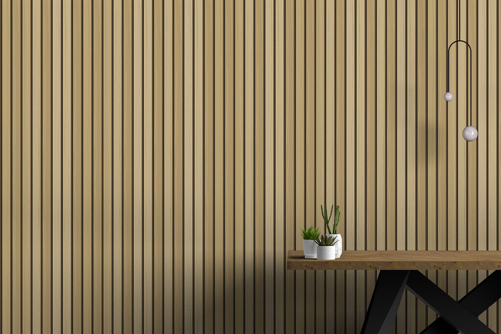 Golden slats in rows — interior 3