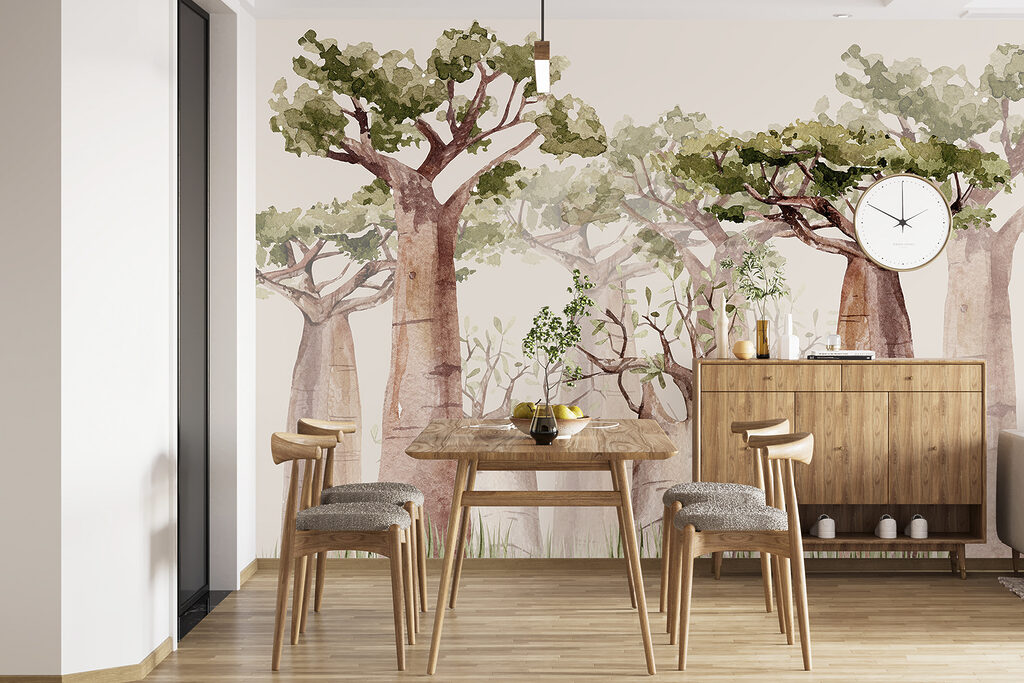 Baobabs in light watercolour — interior 2