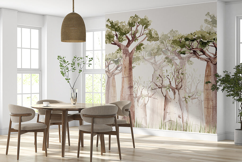 Baobabs in light watercolour — interior 3