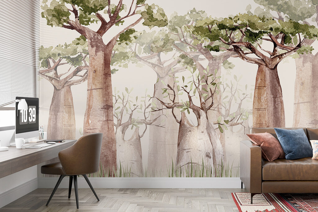 Baobabs in light watercolour — interior 4