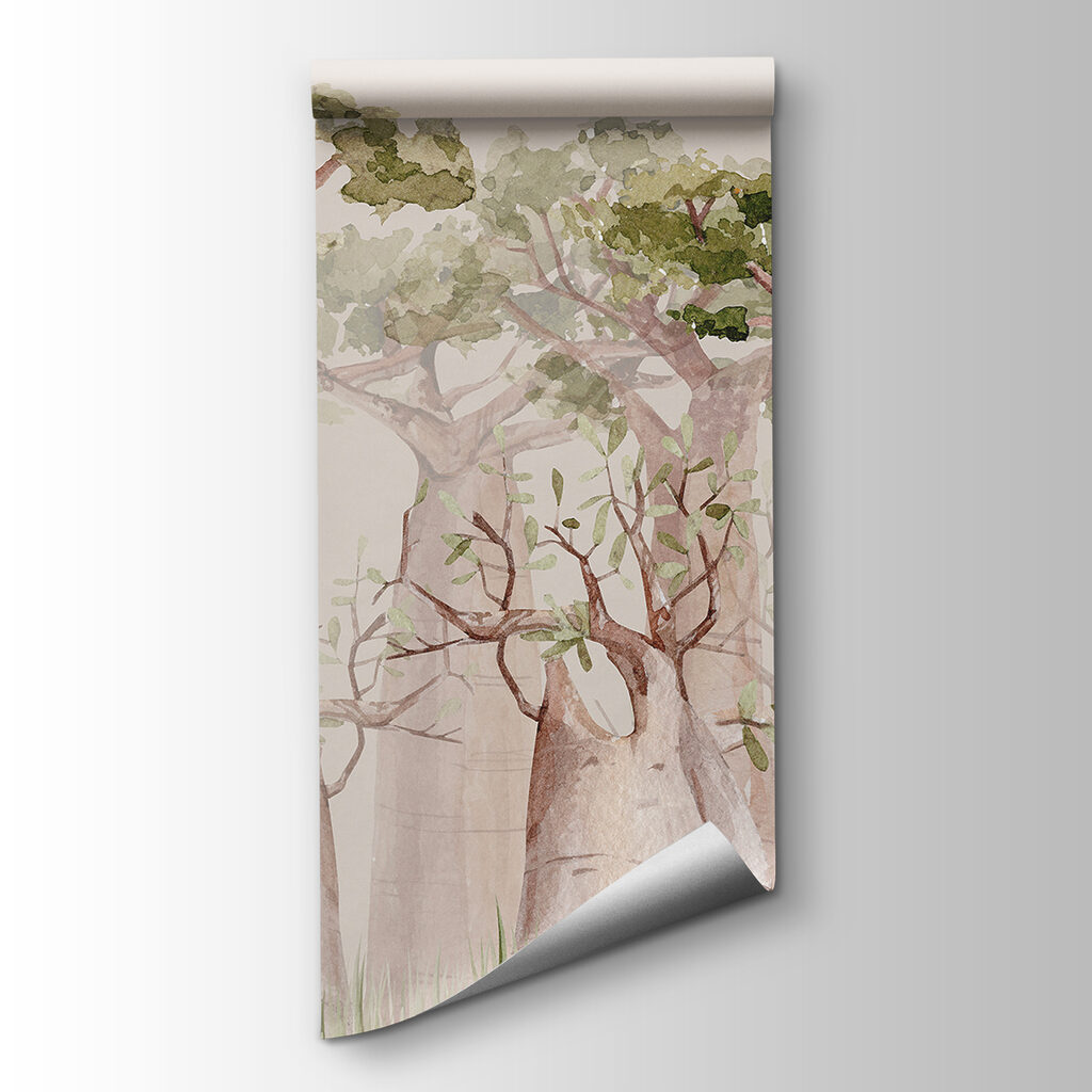 Baobabs in light watercolour — product view