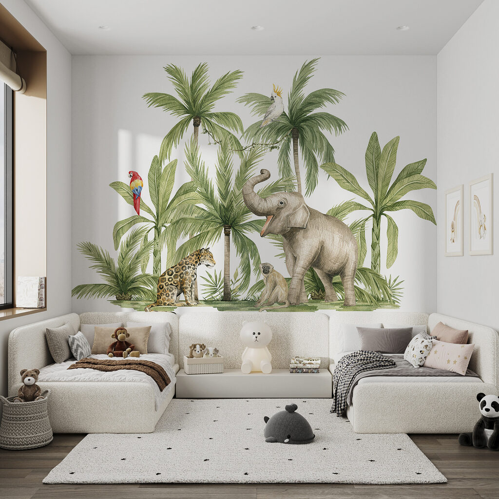 Elephant among palms — interior 2