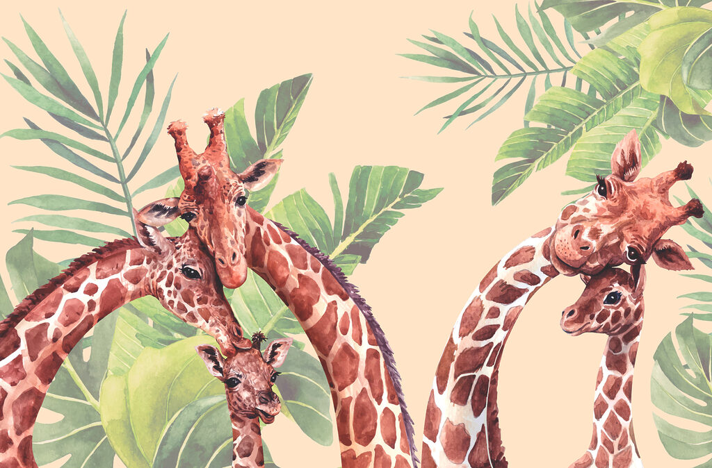 Giraffe Gathering — full design