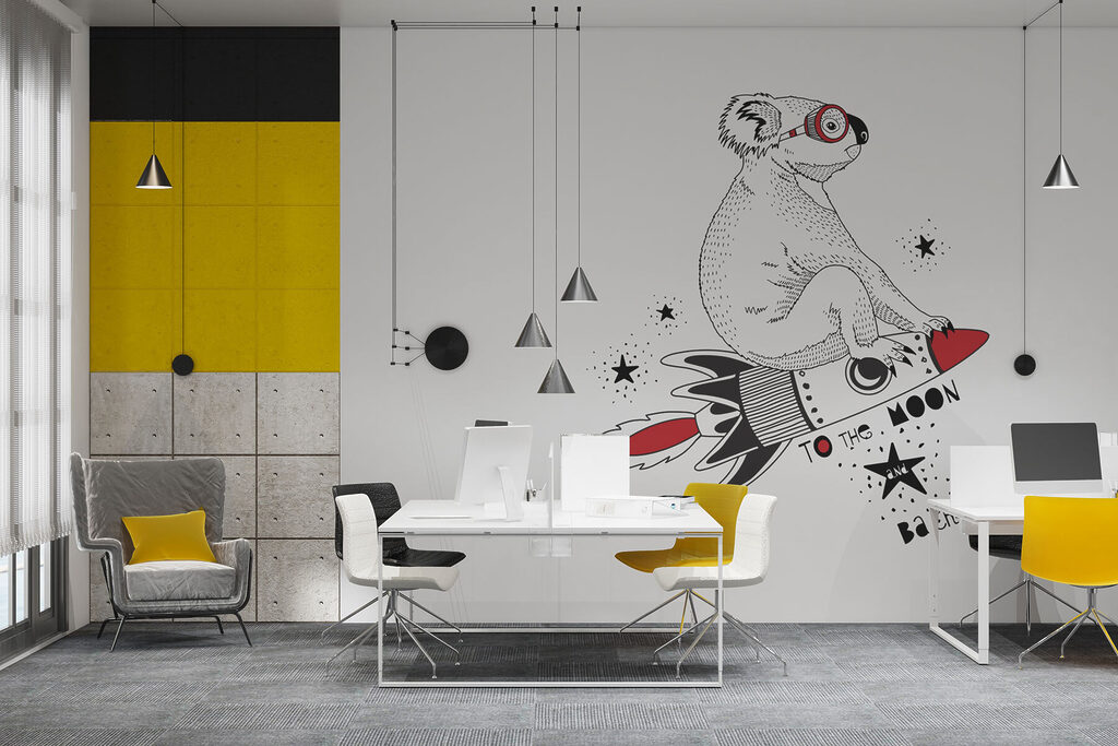 Koala on a rocket — interior 1