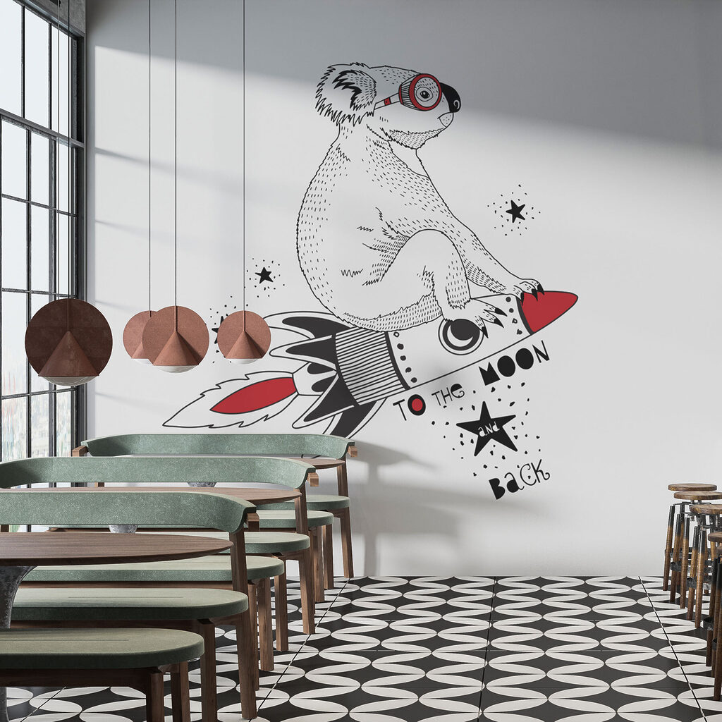 Koala on a rocket — interior 2