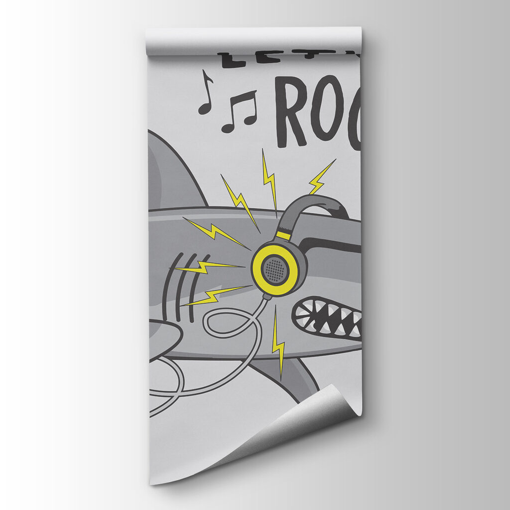 Shark with headphones — product view
