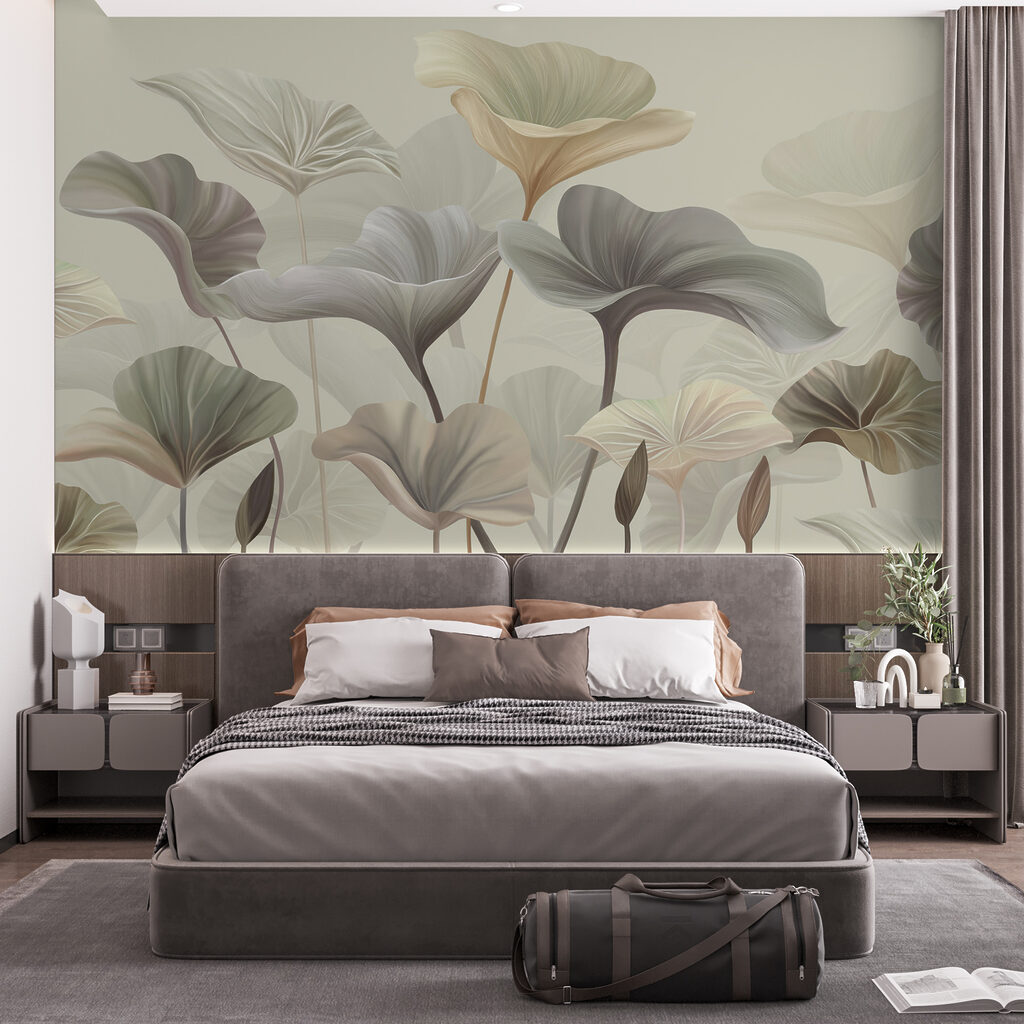 Fan leaves on stems — interior 1